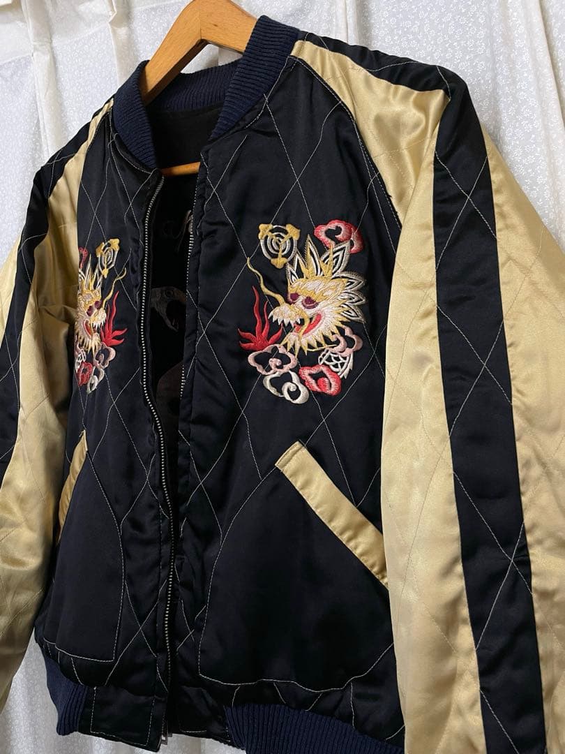 テーラー東洋 別珍 蛇髑髏　スカジャン ベロア ドクロ 昇龍