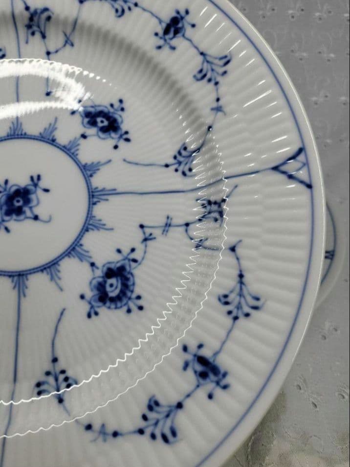 未使用近✨ロイヤルコペンハーゲン✨ブルーフルーテッド プレイン プレート大皿②