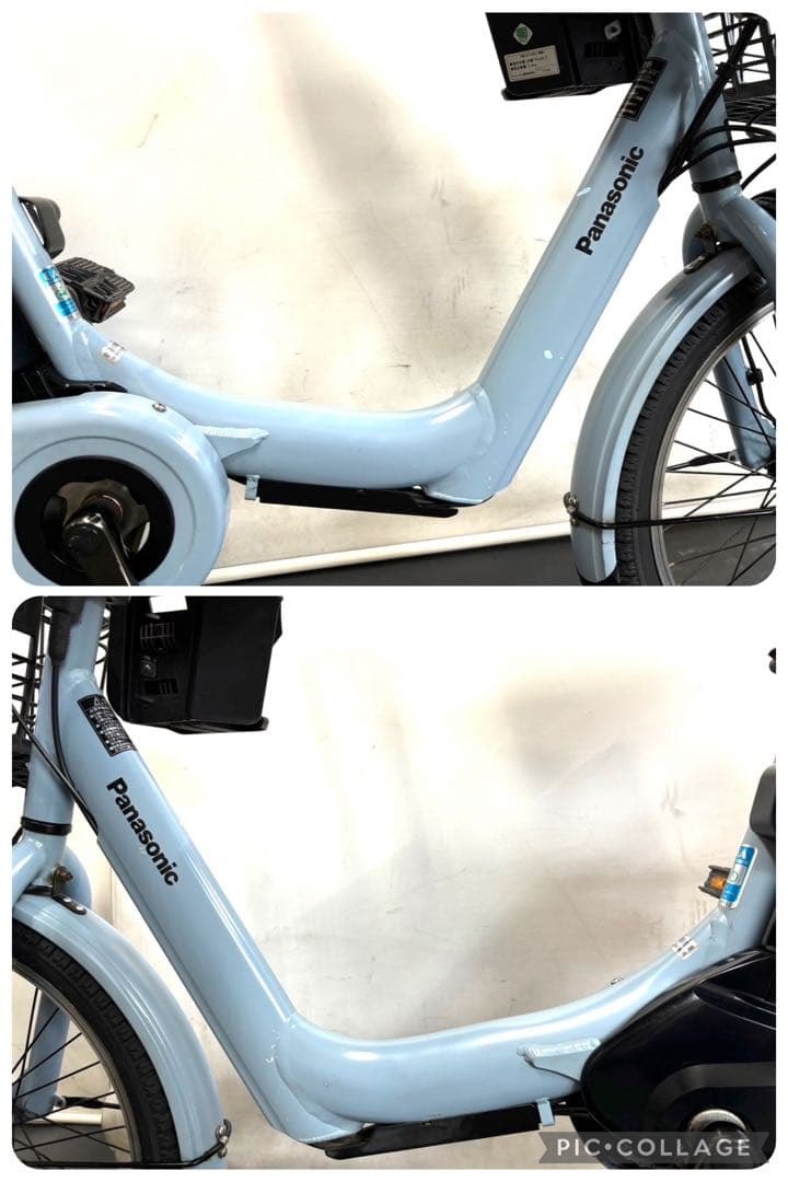 1年保証 送料無料　新型　パナソニック　20インチ　水色　電動アシスト自転車