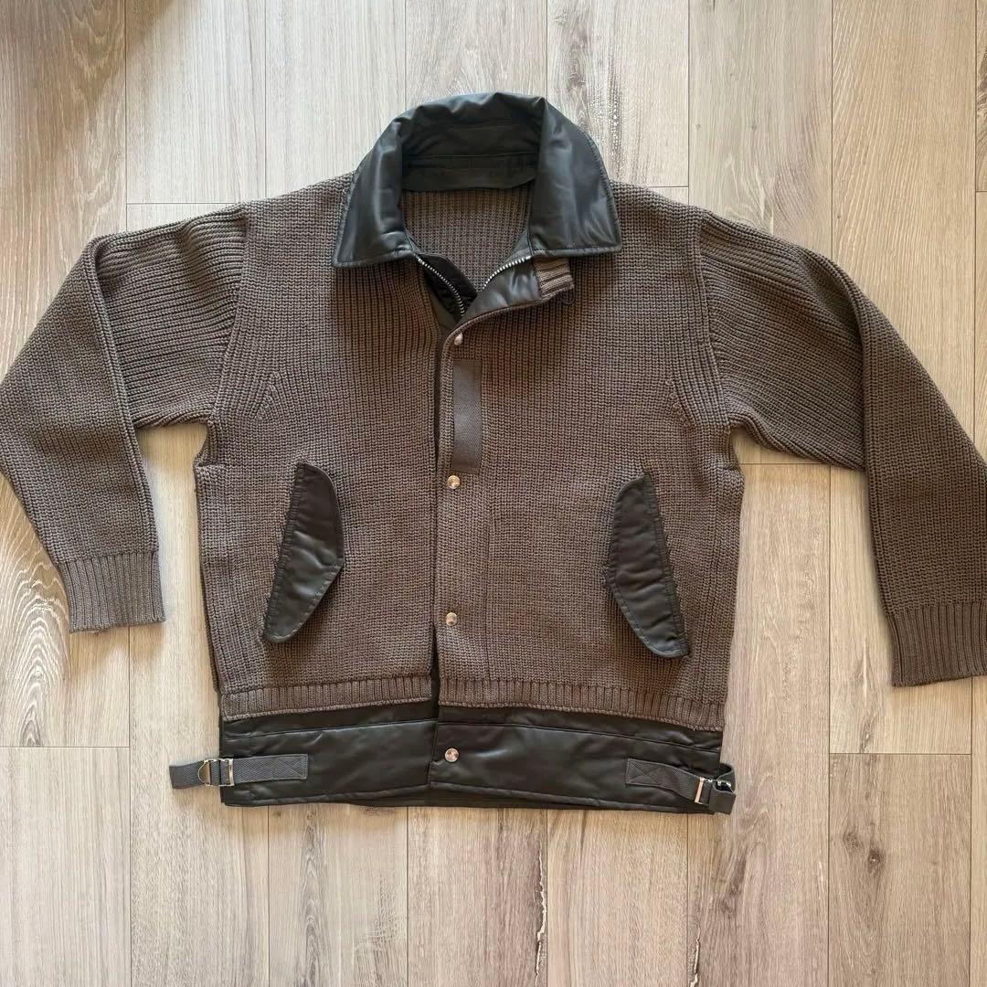 【美品】sacai 23AW 23-02995M ニットブルゾンメンズ 2