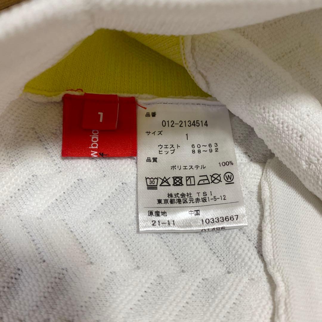 ニューバランス　ゴルフ　セットアップ　ニット　スカート　黄色　白　サイズＭ　美品