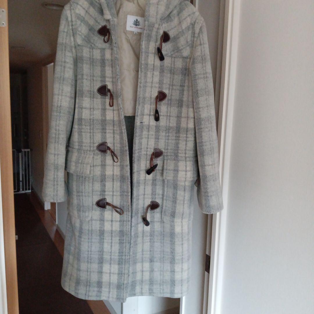 美品！OLD ENGLAND チェック柄ダッフルコート 36