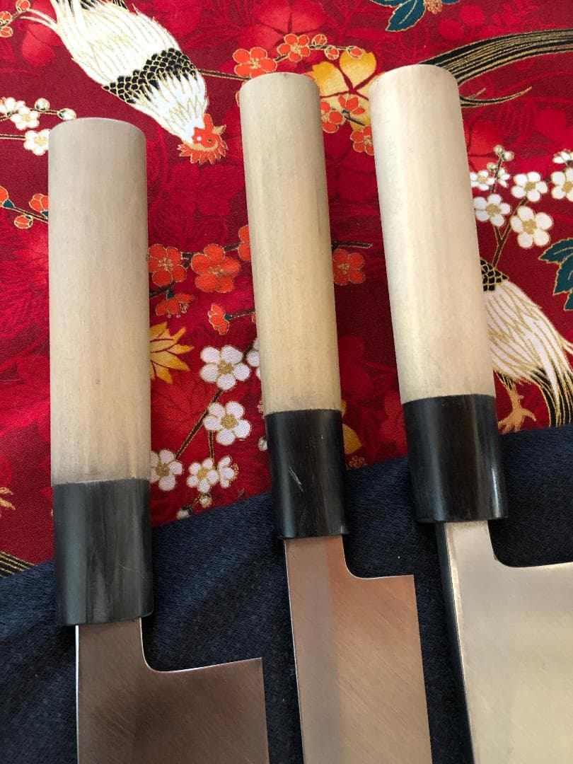 【研ぎ済み】白鋼・上作　鞘付き　郷右馬允義弘　出刃包丁　柳刃包丁　鎌形薄刃包丁