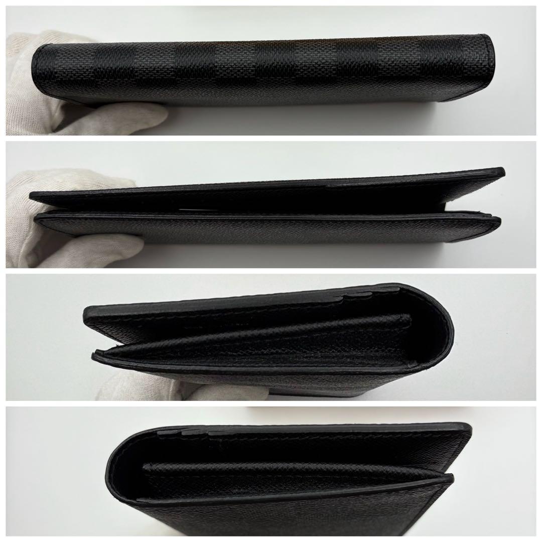 【極美品】ルイヴィトン ダミエ グラフィット 長財布 ポルトフォイユブラザ 黒