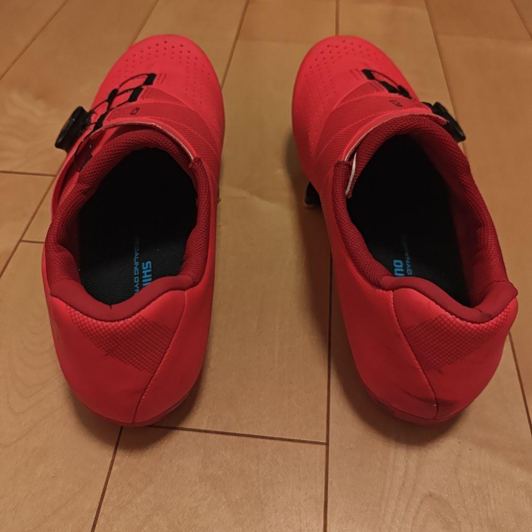 シマノ　SHIMANO　RC3　レッド　26.5　クリートペダル付き　ほぼ未使用