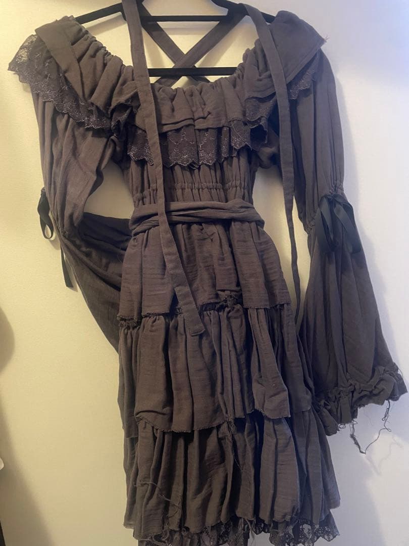 アトリエピエロ ヴァレリスCoquelicot Dressガーゼ グレーゴスロリ