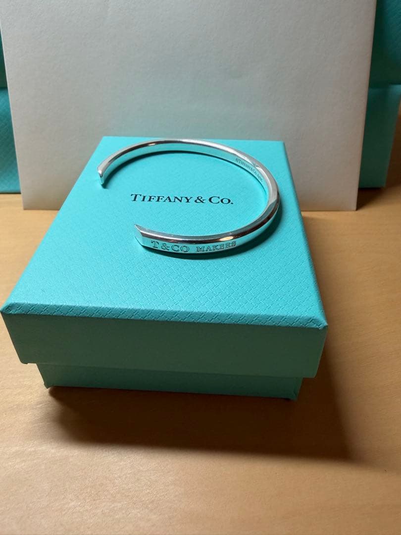 Tiffany & Co. メイカーズ　バングル　ナロー　カフ　シルバー925