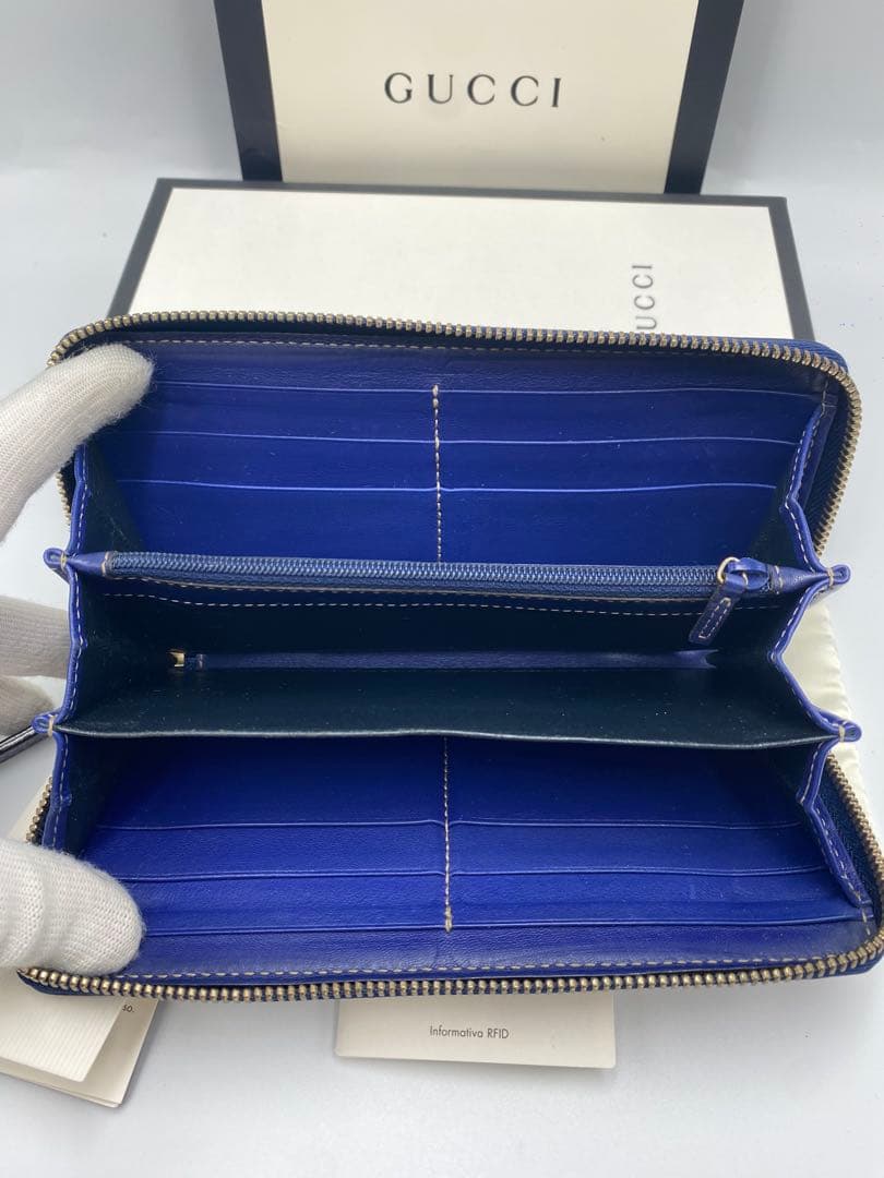美品‼️ グッチ　GUCCI 財布　長財布　GGスプリーム　ラウンドファスナー