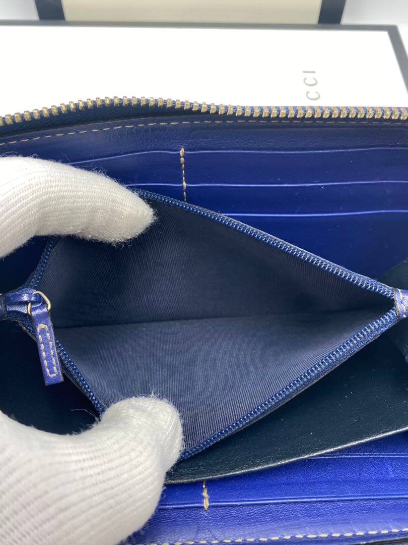 美品‼️ グッチ　GUCCI 財布　長財布　GGスプリーム　ラウンドファスナー