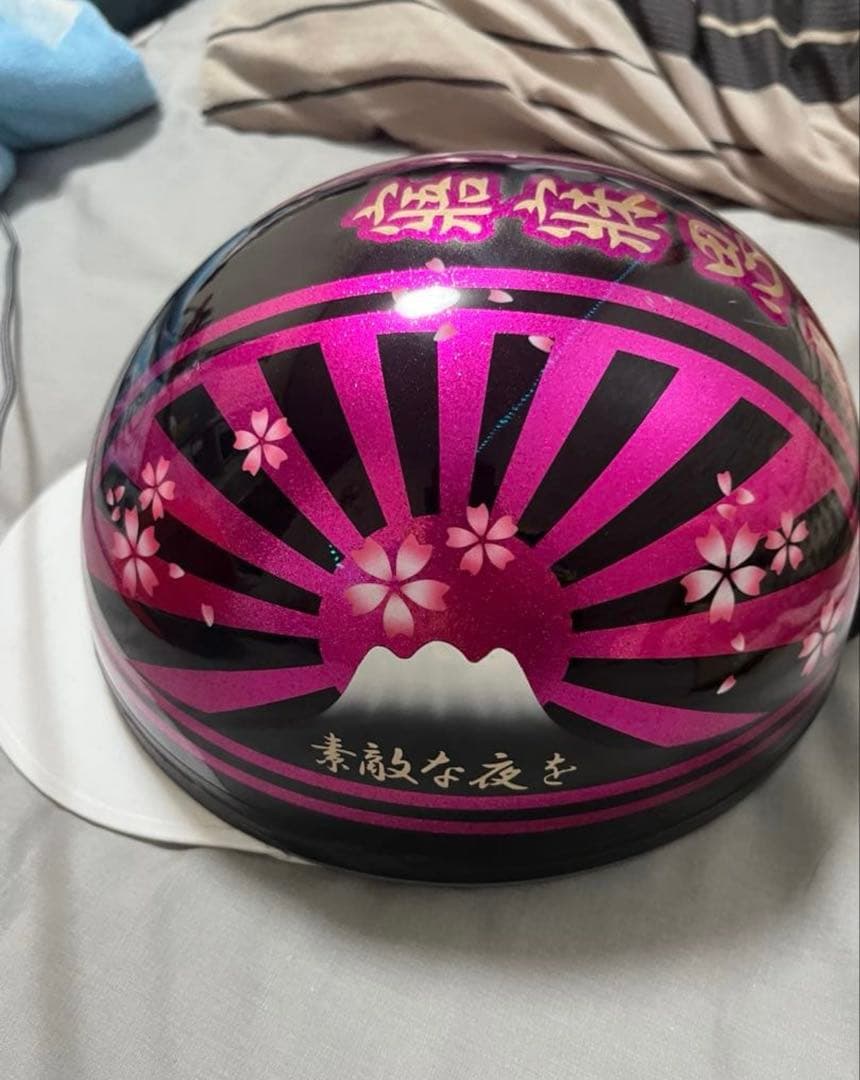 コルク半 桜と富士山デザインヘルメット