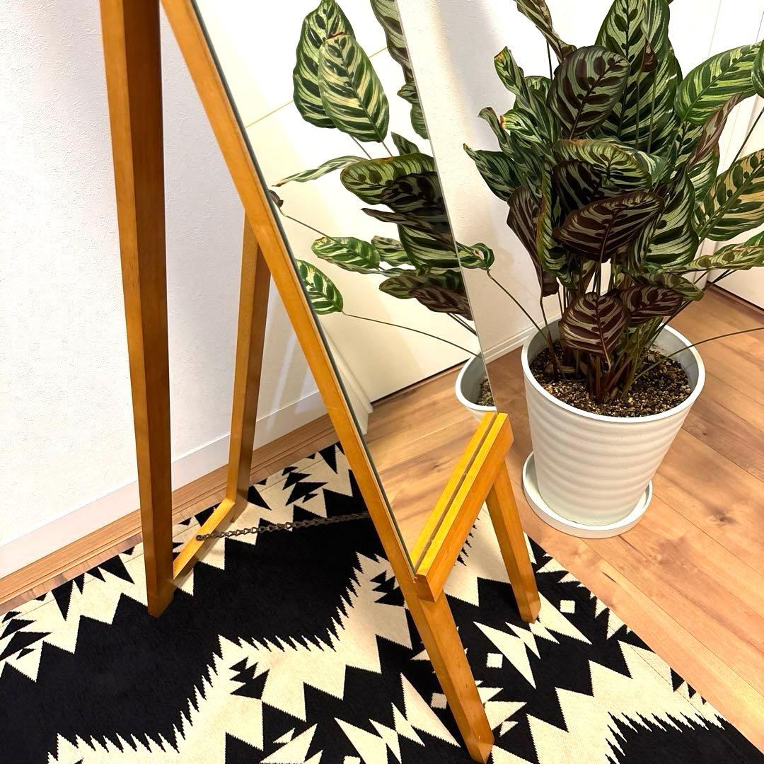 木製　ヴィンテージ　スタンドミラー　アンティーク　スタンドミラー 姿鏡