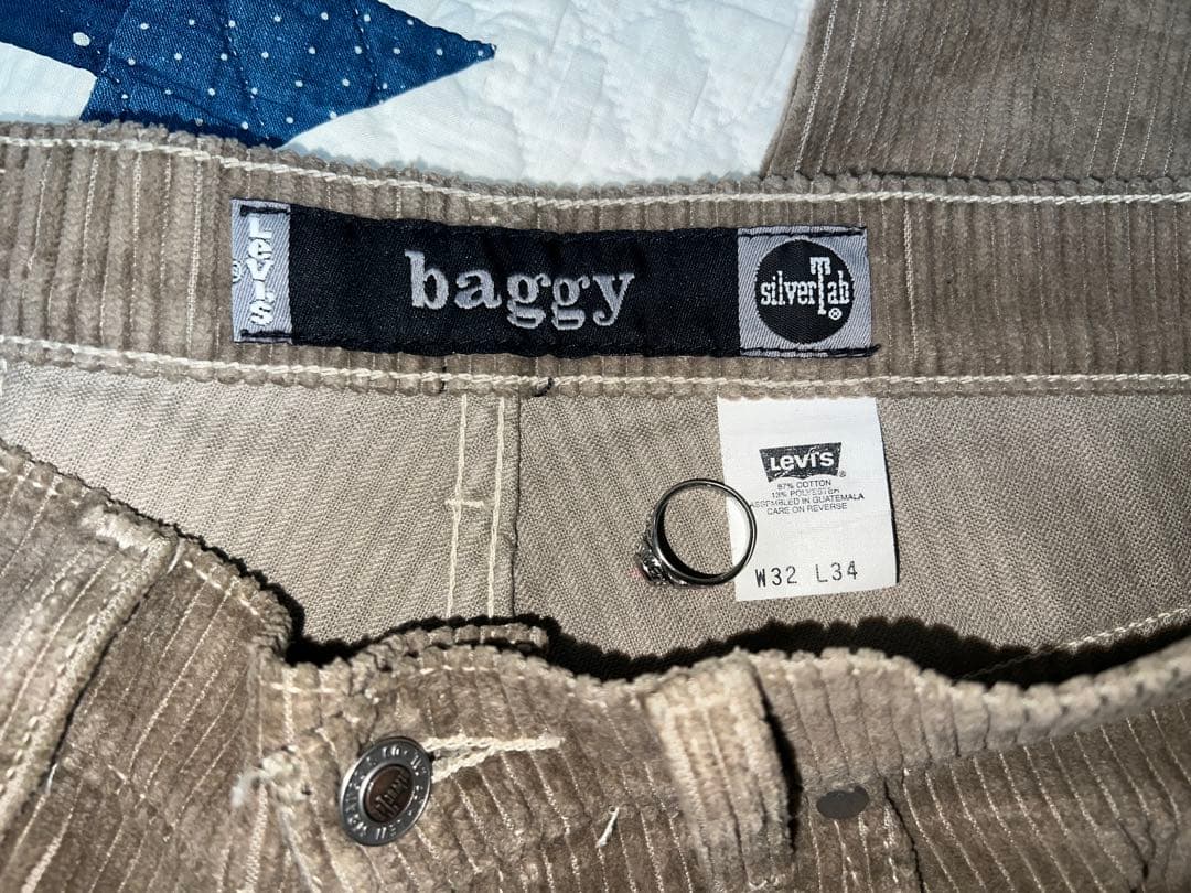 90's 当時物 LEVI'S SILVER TAB BAGGY コーデュロイ