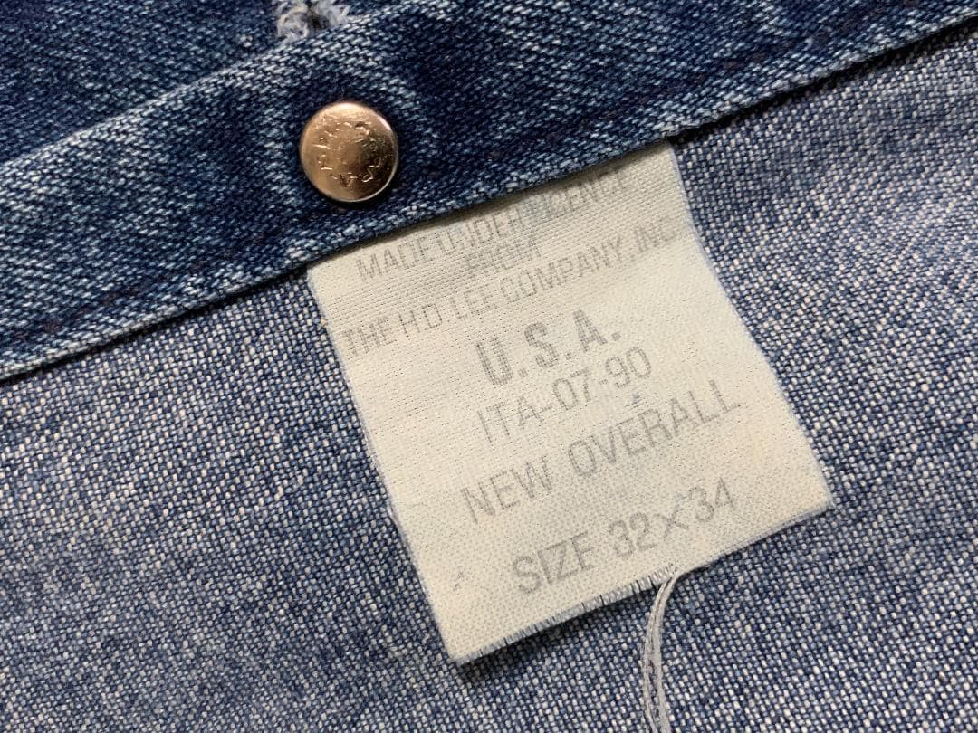 Lee 1970年☆ヴィンテージ オーバーオール☆リーデニム S~M アメリカ製