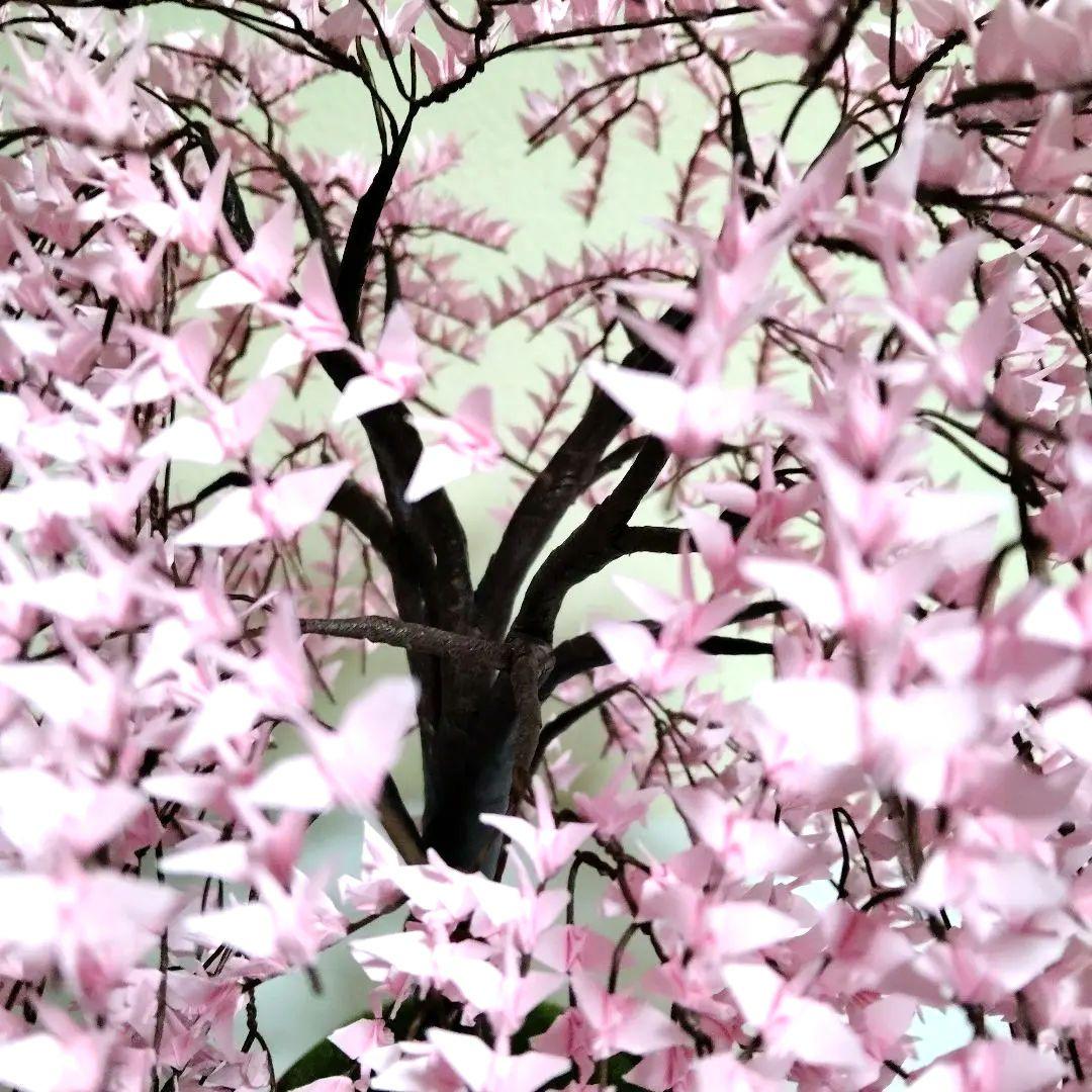 折り鶴盆栽(しだれ桜盆栽)No.49