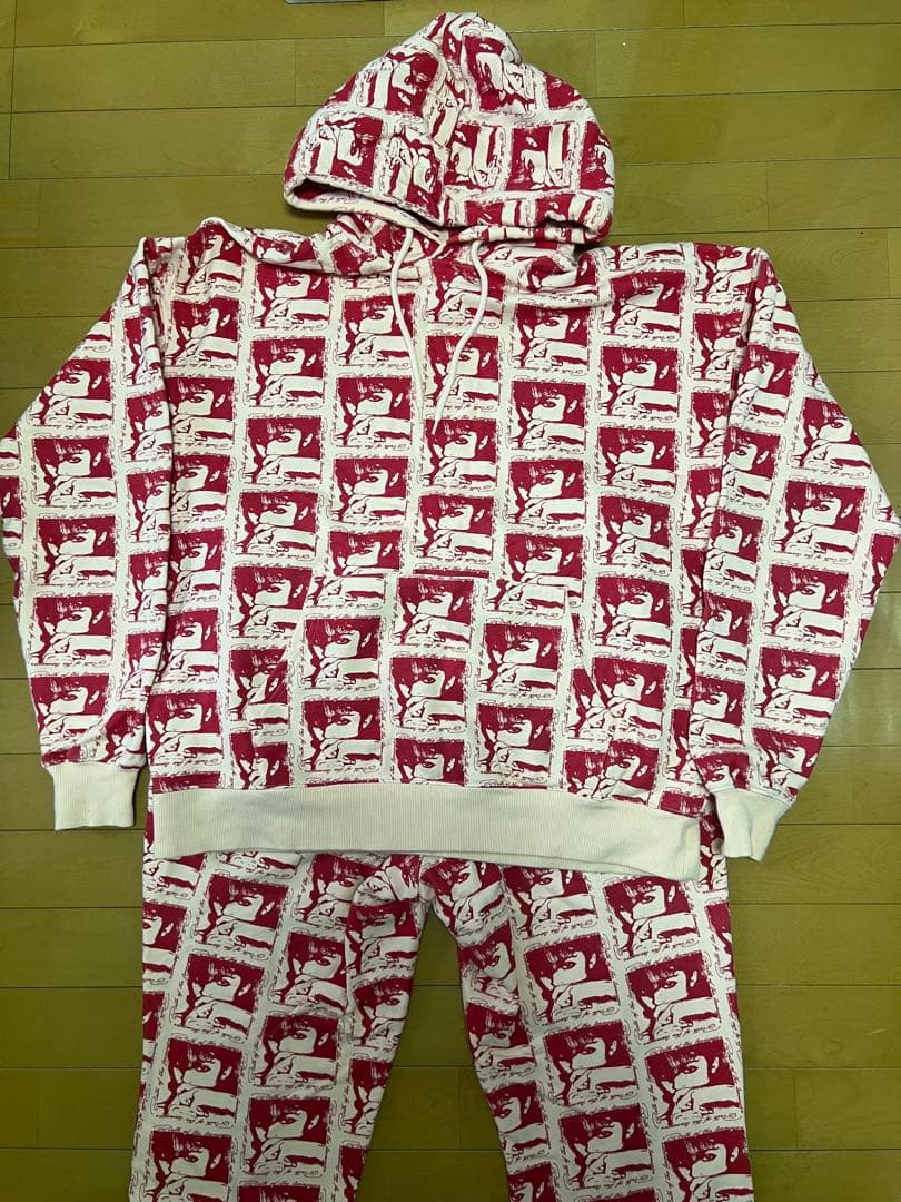 【ウパ】BOTT 総柄パーカー スウェットパンツ