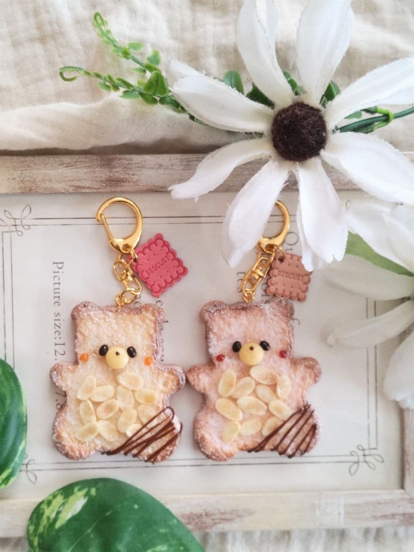 ♡ベアラスク♡ストロベリー　フェイクスイーツ　フェイクフード　チャーム　樹脂粘土