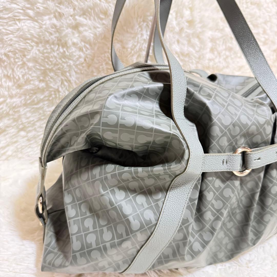 ゲラルディーニ レザーボストンバッグ　ソフティ ポーチ付き 美品