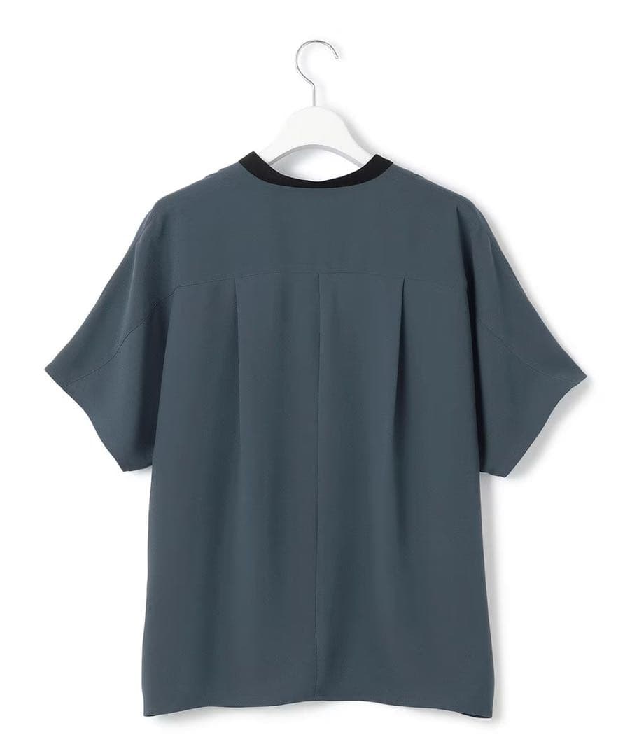23区 【接触冷感】ストレッチジョーゼット バンドカラー カットソー 38 今期