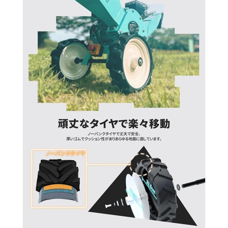 ★安全設計★業務用Kareyouエンジン式粉砕機 小型ウッドチッパー 最大77m
