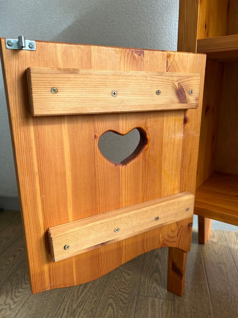 カントリー家具 ハート 収納 棚