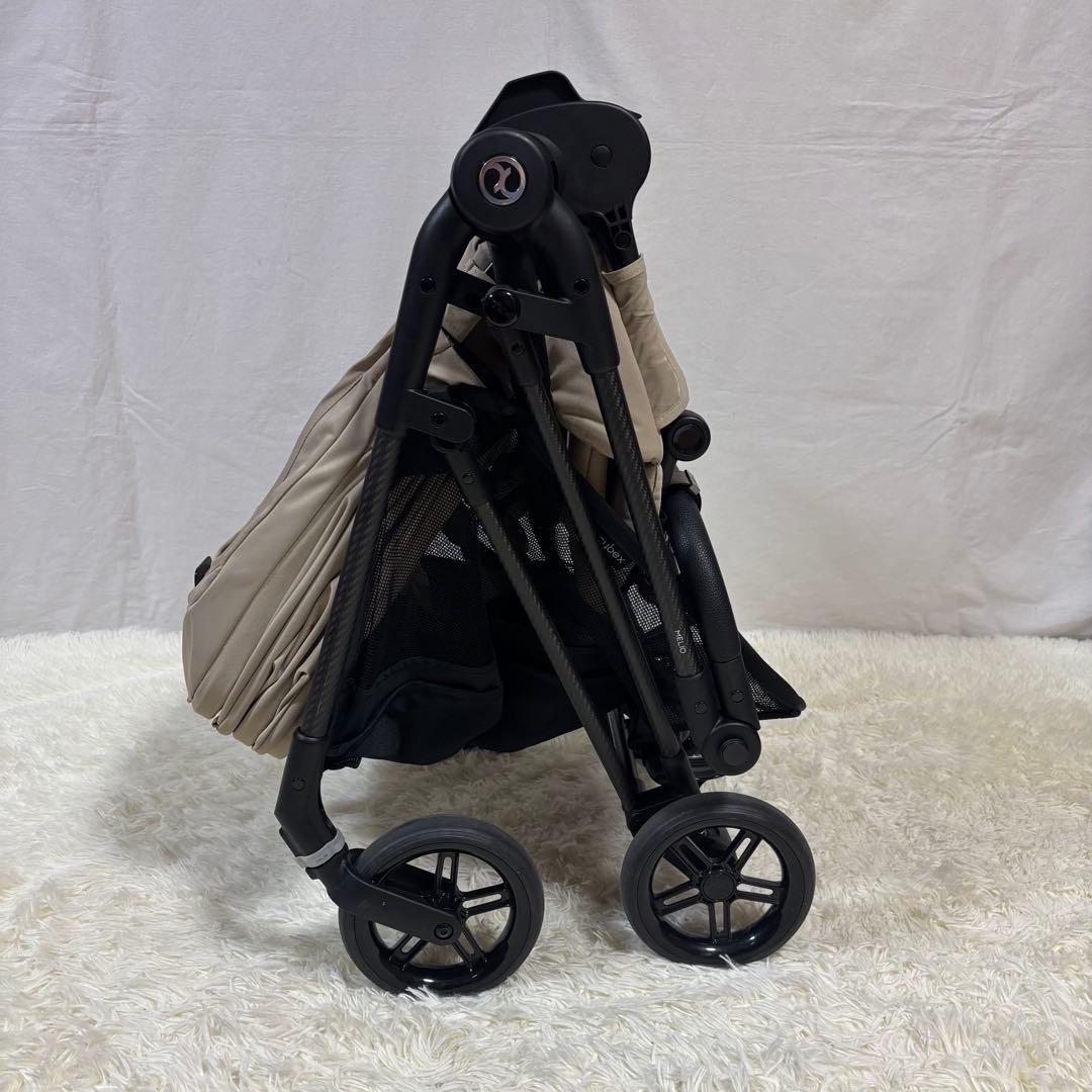 極美品　サイベックス メリオカーボン シーシェルベージュ 折りたたみ　ベビーカー