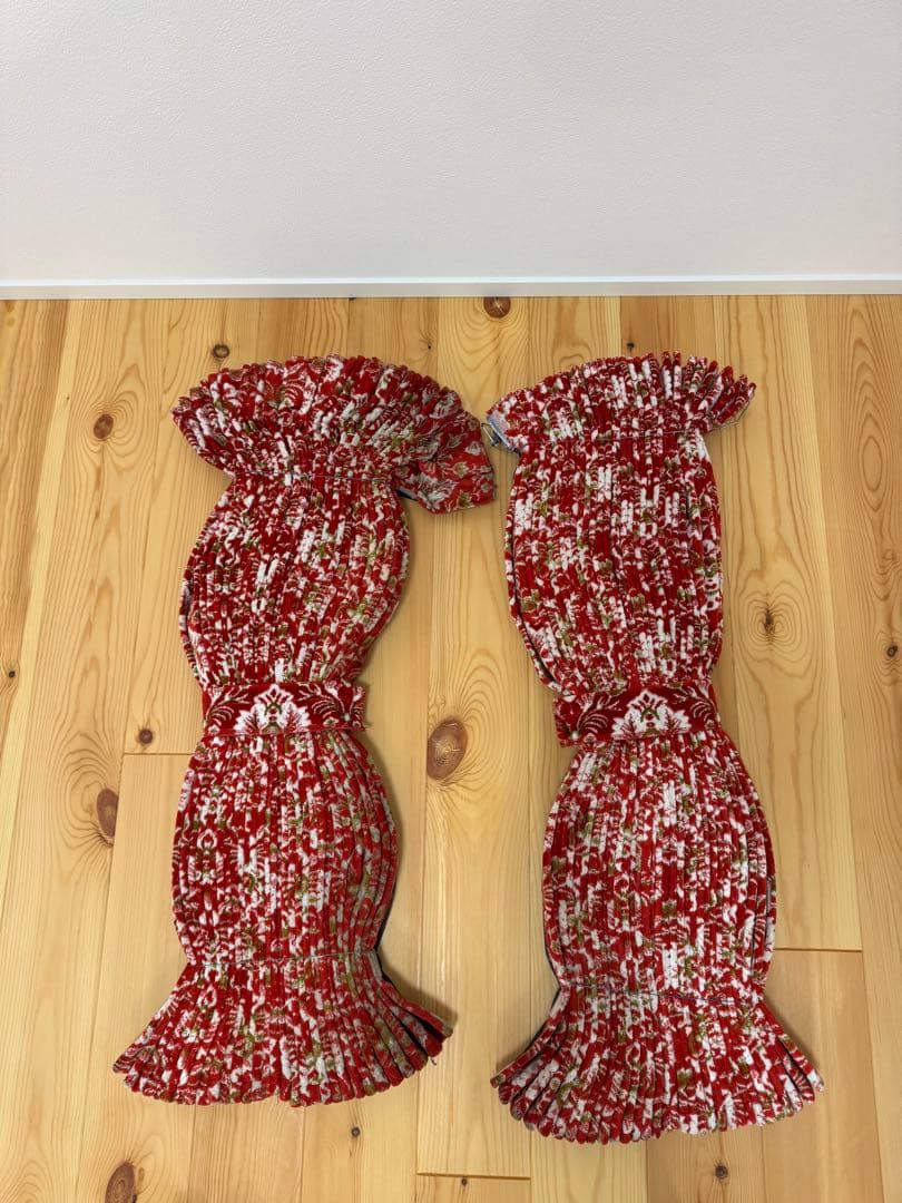 金華山　新格子レッド　仮眠カーテン