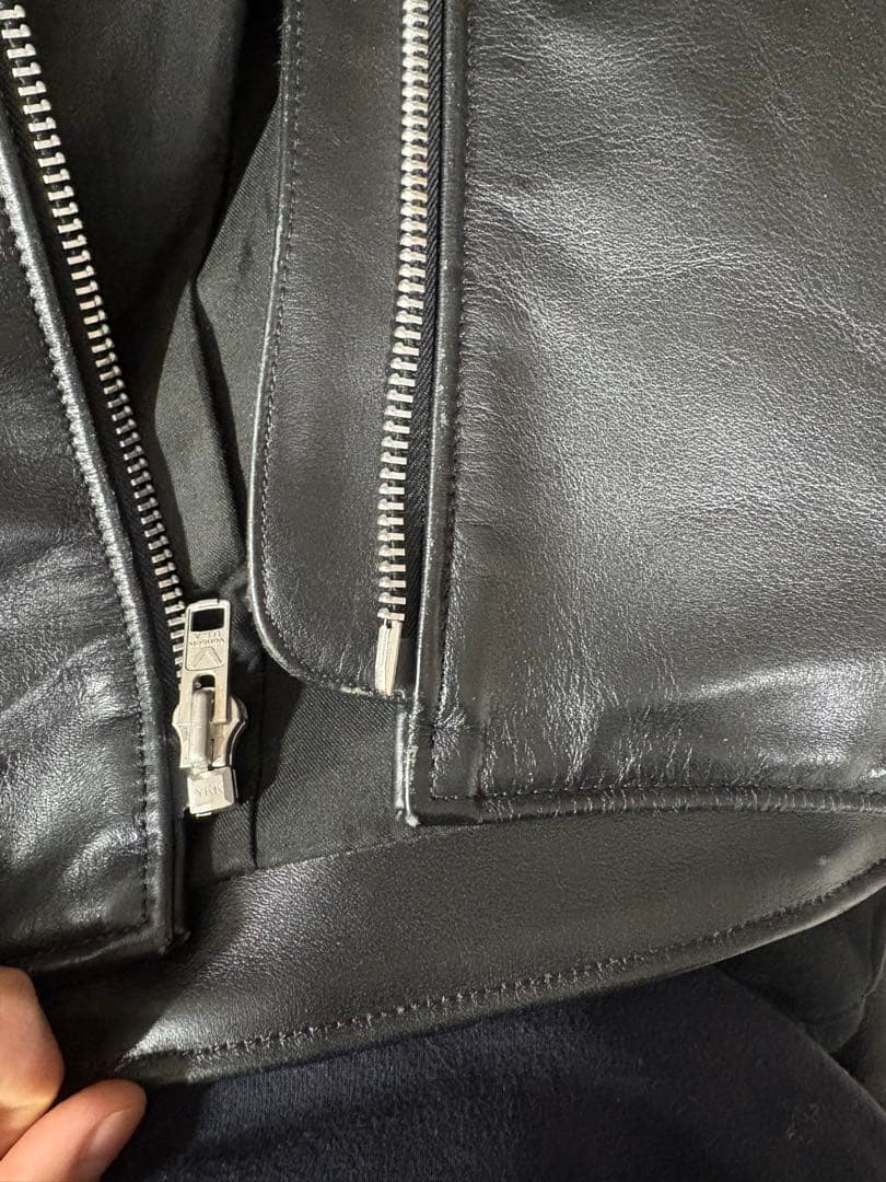 vanson 9D 別注 カウハイド BK 38