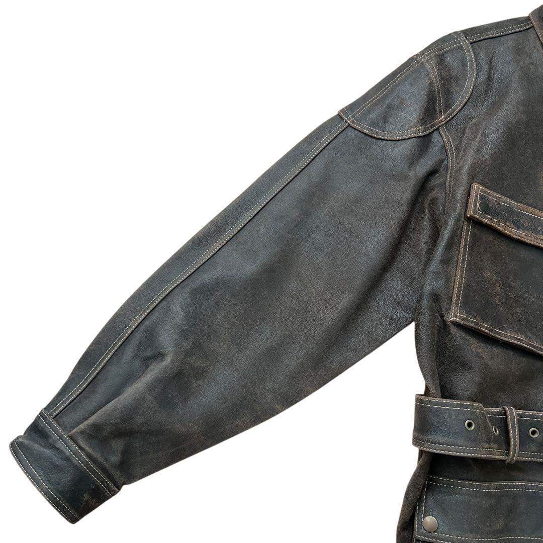 KADOYA　K'S LEATHER 　ゴートスキン レザージャケット 　ロング