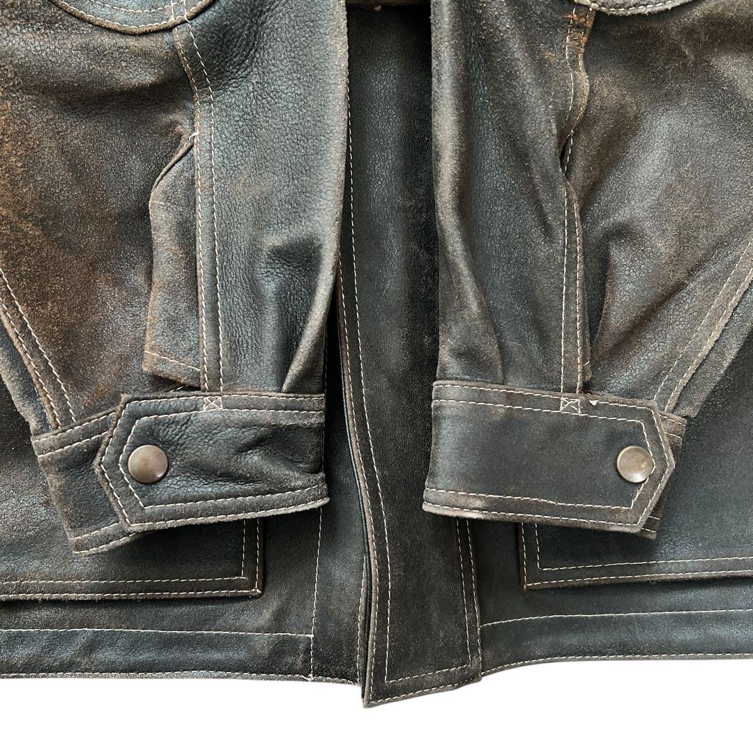 KADOYA　K'S LEATHER 　ゴートスキン レザージャケット 　ロング