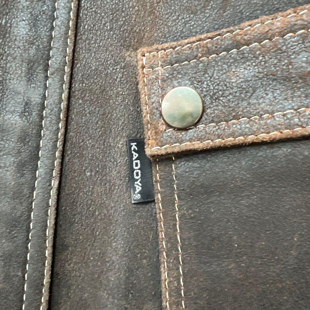 KADOYA　K'S LEATHER 　ゴートスキン レザージャケット 　ロング