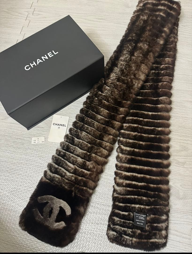 CHANEL オリグラマフラー　美品