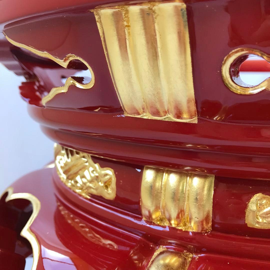 丸金台1尺2寸 朱塗 金箔 面金 サヤ付