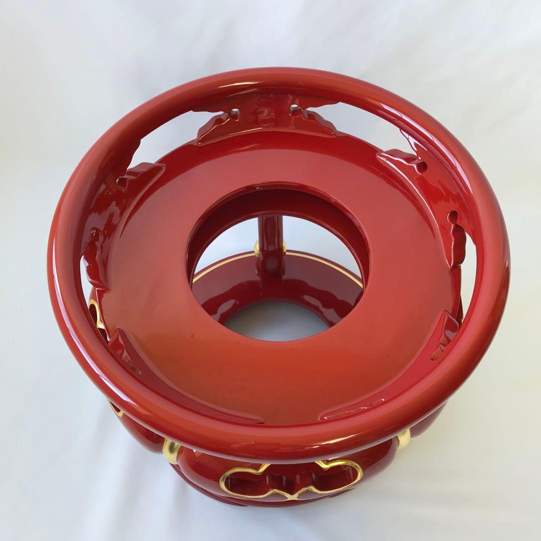 丸金台1尺2寸 朱塗 金箔 面金 サヤ付