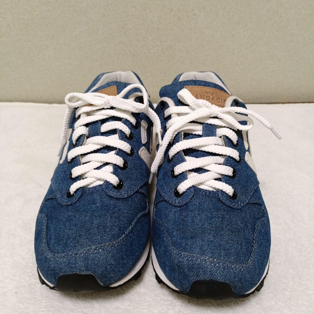 via SANGACIO にゅ～ず jeans スニーカー　にゅデニムスニーカー