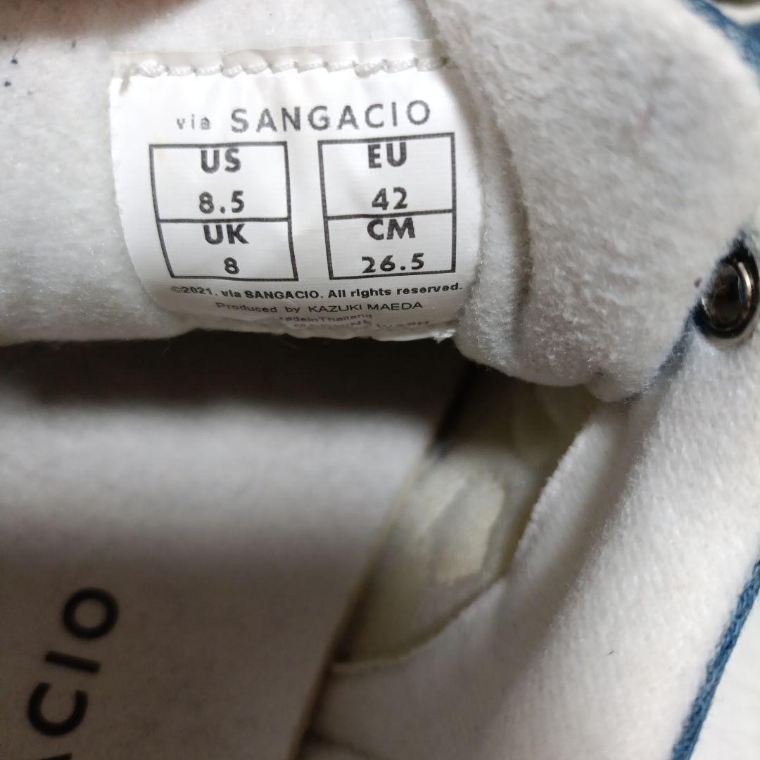 via SANGACIO にゅ～ず jeans スニーカー　にゅデニムスニーカー