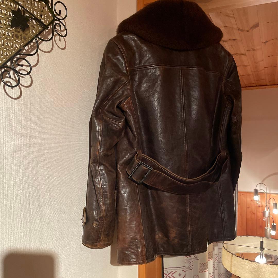 Ralph Lauren ラルフローレン　レザー　カーコート　ムートンコート
