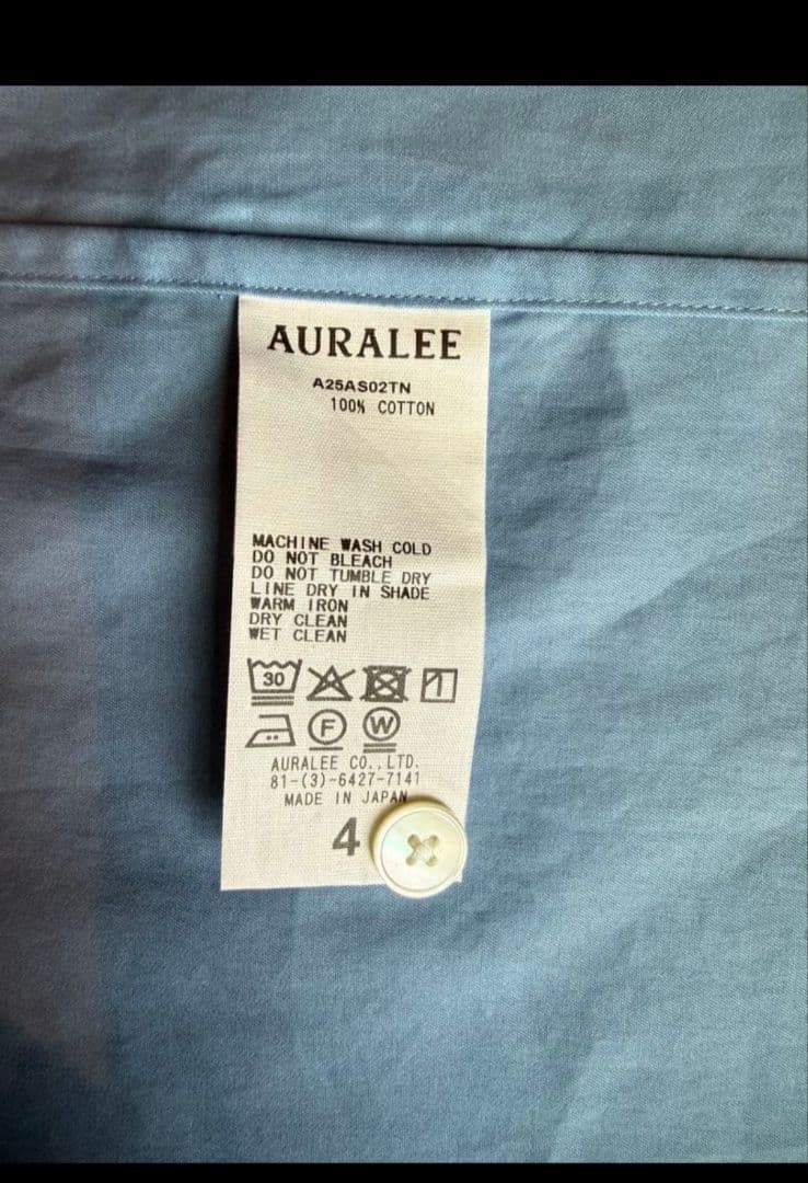 AURALEE オーラリー シャツ