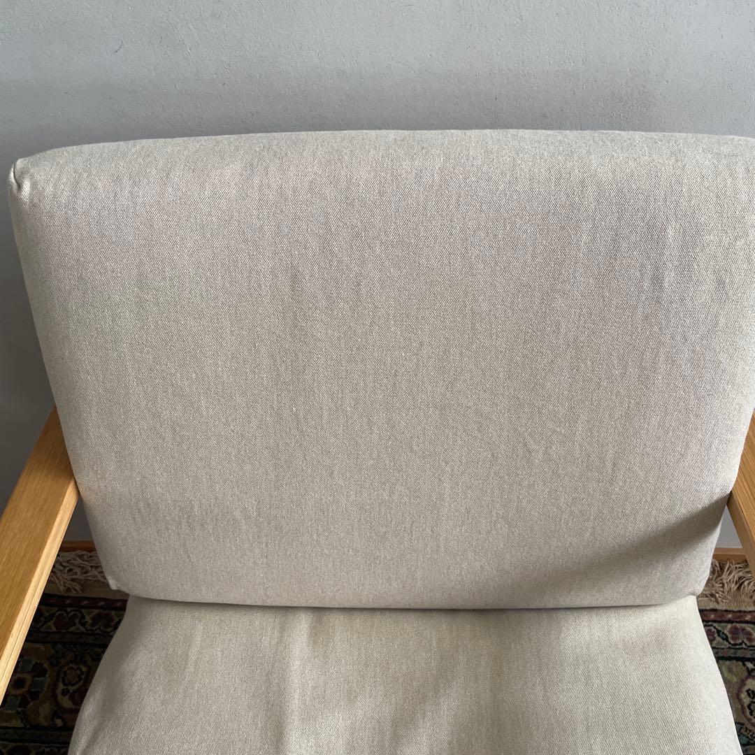 無印良品　リビングでもダイニングでもつかえるソファチェア・オーク材②