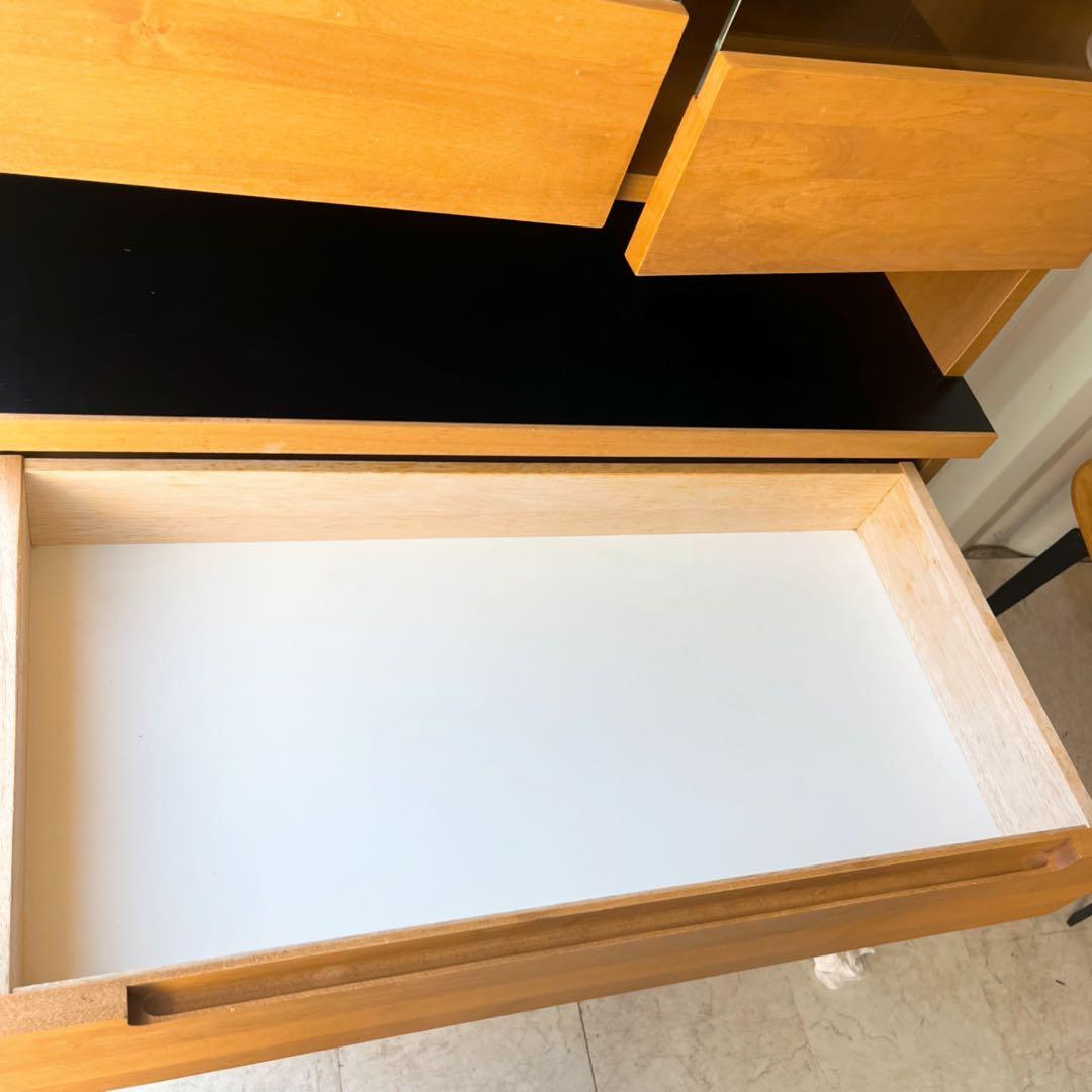 取付無料！ウニコ ワイス 北欧風天然木ナチュラルキッチンボード W80食器棚✨