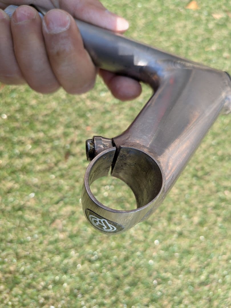 y*n様 チタンステム　チネリグランモ90mm 中古品　1インチスレッド旧車に