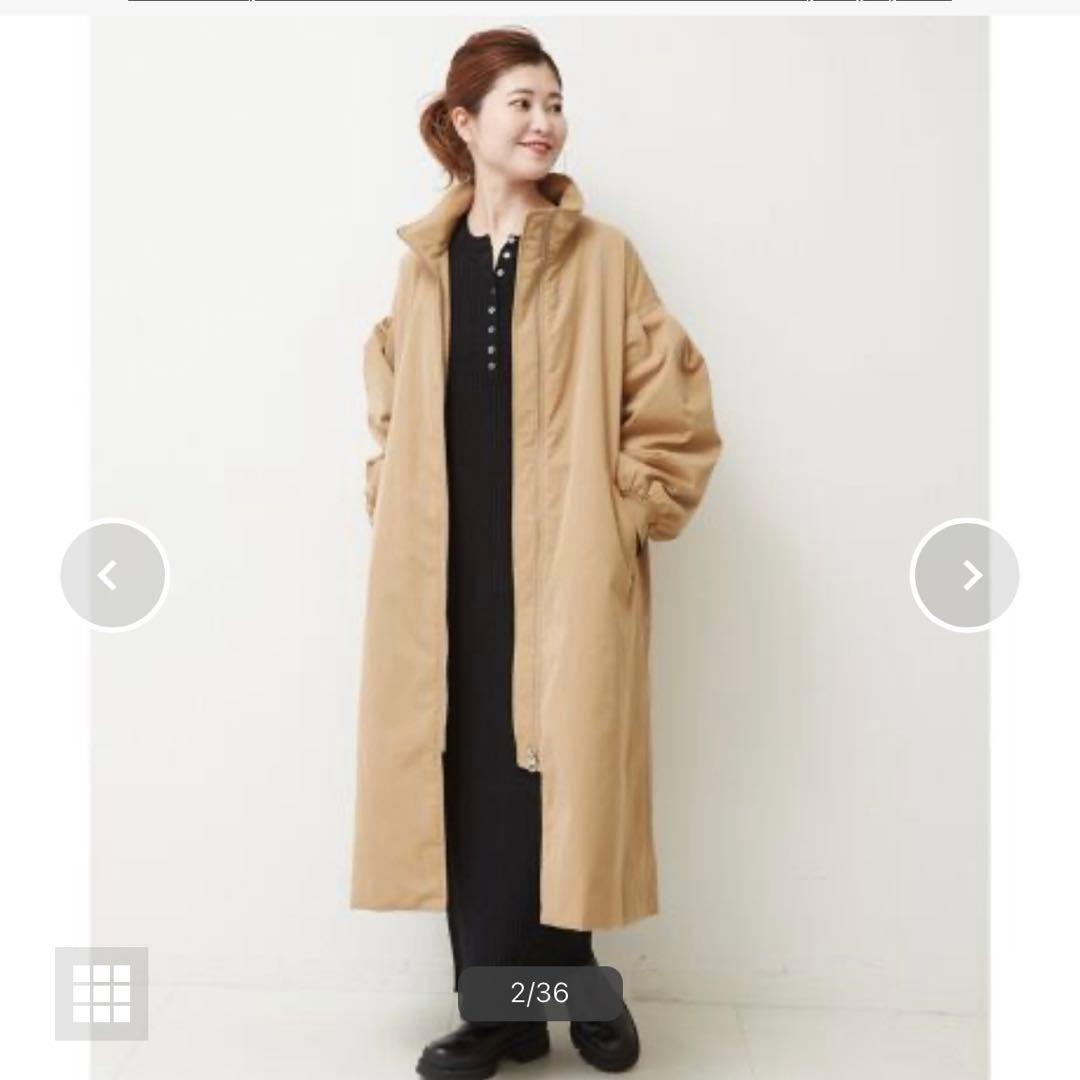 中綿袖ボリュームコート