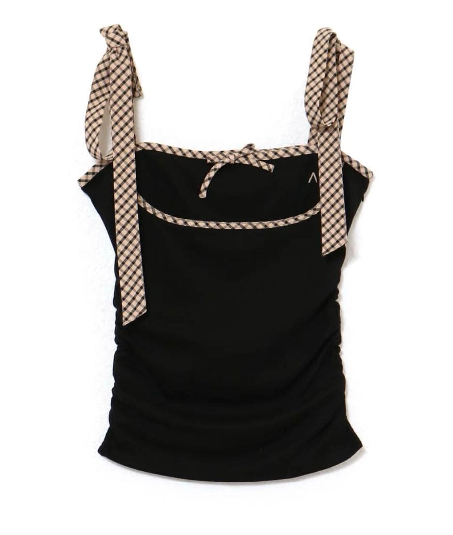 トップス Alice check ribbon tops andmary