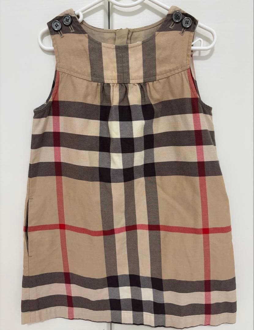 BURBERRY バーバリー チェック柄 ジャンバースカート 6Y 116cm