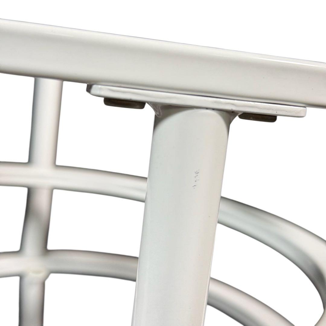 HR835 ミッドセンチュリー　レトロ　ガラステーブル　4枚　丸テーブル