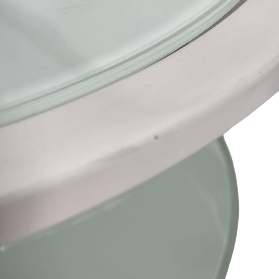 HR835 ミッドセンチュリー　レトロ　ガラステーブル　4枚　丸テーブル