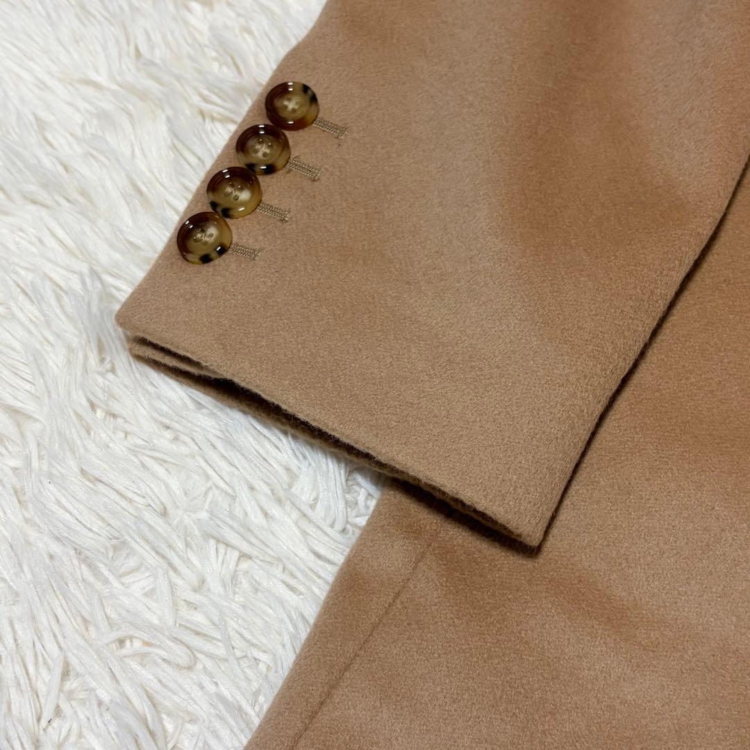 極美品　現行　バーバリー　ダブルチェスター　チェック　羊毛　カシミヤ混