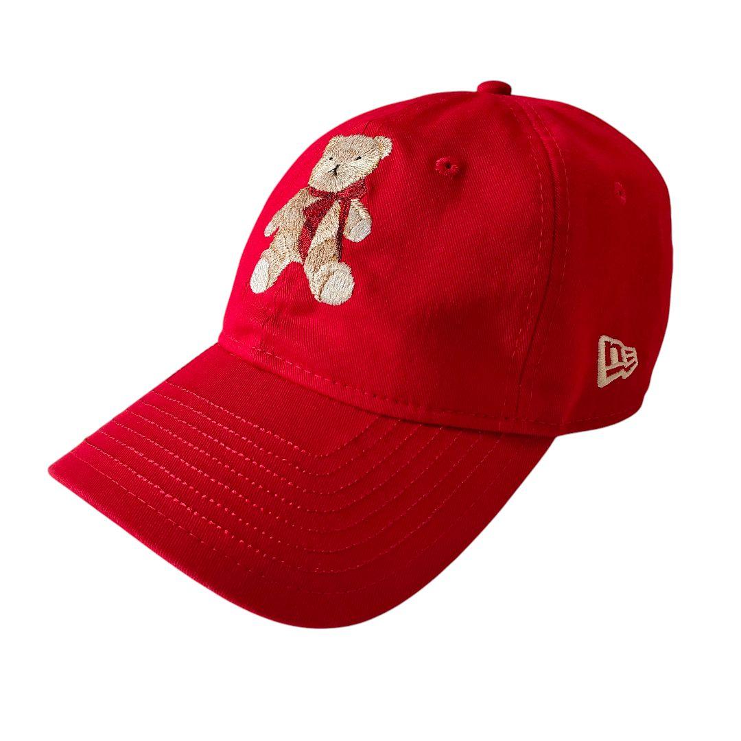 希少 ピンクハウス×ニューエラ 920 テディベア 刺繍 パッチ 赤