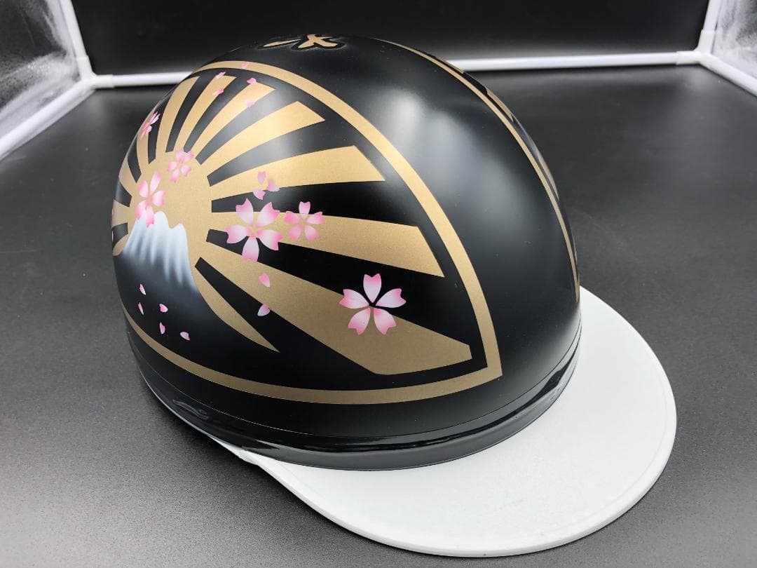 コルク半　カスタム　富士日章　三つボタン　黒金　桜　艶消し　高級クリヤ