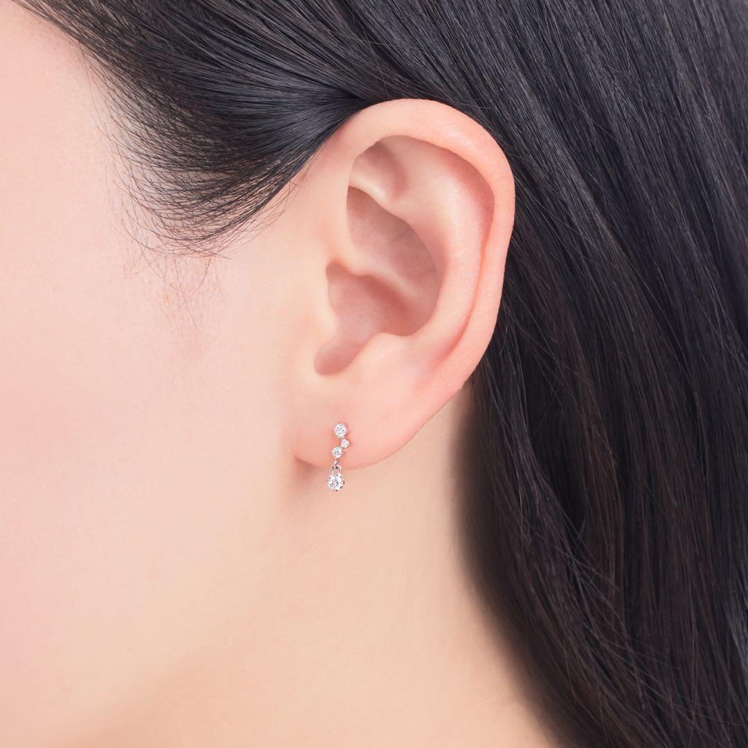 【新品未使用】TSUTSUMIプラチナダイヤモンドピアス Pt900