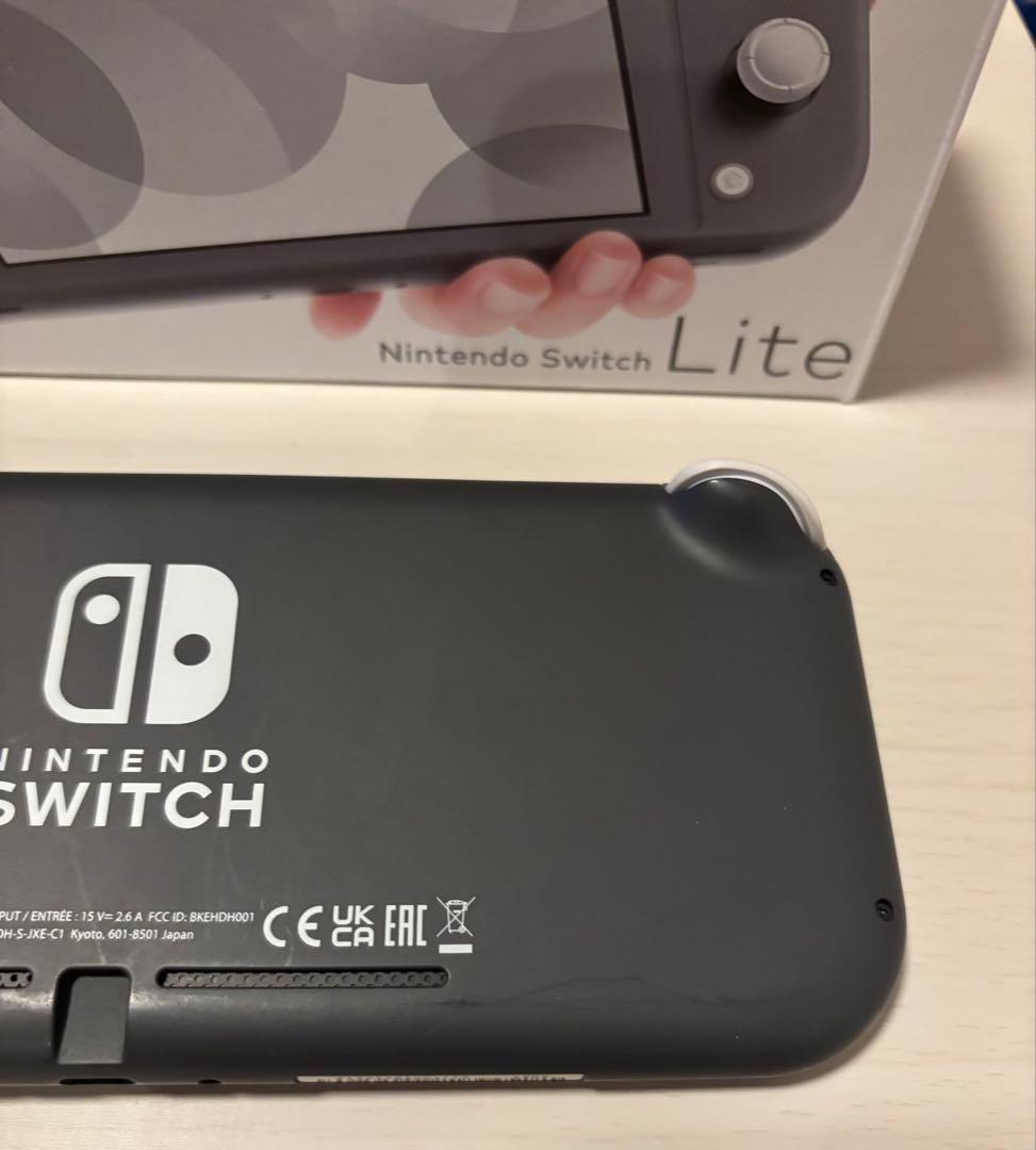 美品 Nintendo Switch Lite グレー 箱付き